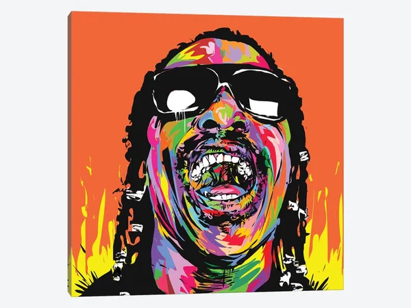 TECHNODROME1 Large Canvas Prints - Stevie ( People > celebrities > musicians > Stevie Wonder art)
