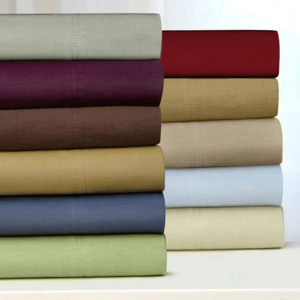 Tribeca Living Luxury Solid Flannel Sheets (Queen Fitted - Deep Red)