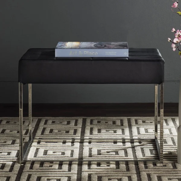 Safavieh Roitfeld Black Ottoman