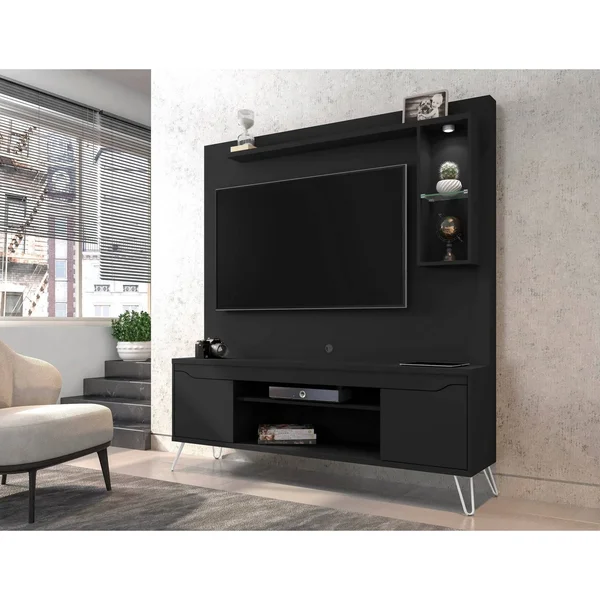 Manhattan Comfort Baxter 62.99 Freestanding Entertainment Center, Black