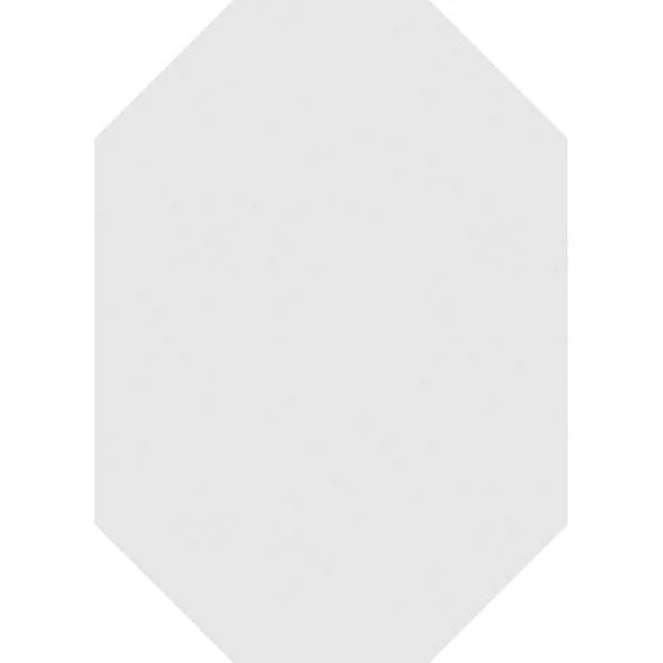 Ekena Millwork GVPOV34X4001SN 34x22W x 40x22H Vertical Elongated Octagon Surface Mount PVC Gable Vent: Non-Functional, w/ 3-1/2x