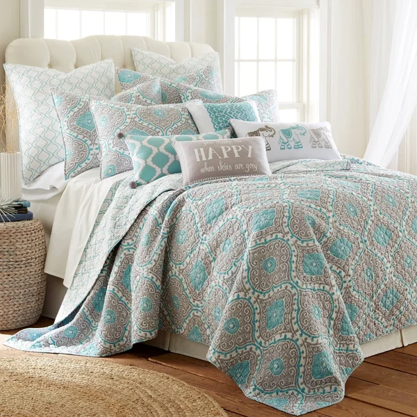 Levtex Gramercy Quilt Set - Grey - Twin