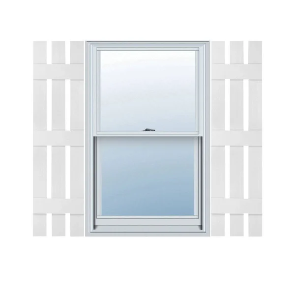 12x22W x 63x22H Lifetime Vinyl - Standard Three Board Spaced, Board-n-Batten Shutters, w/Installation Shutter-Lok&s & Matchin