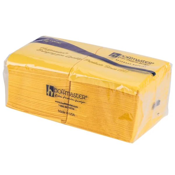 Hoffmaster 180340 Sun Yellow Beverage - Cocktail Napkin - 1000/Case
