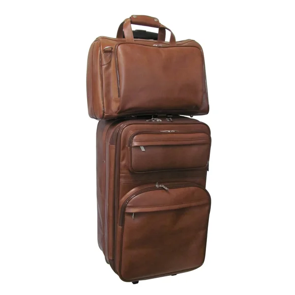 Amerileather Brown Leather 3-Piece Traveler Set
