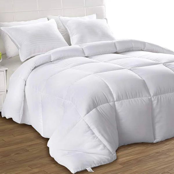 Utopia Bedding Down Alternative Comforter (California King, White) - All Season Comforter - Plush Siliconized Fiberfill Duvet In