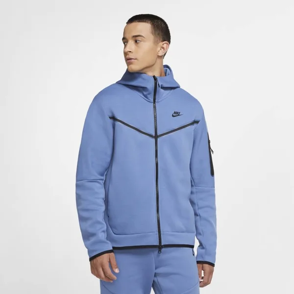 Nike Men's Sportswear Tech Fleece Hoodie Stone Blue/Black 2XL