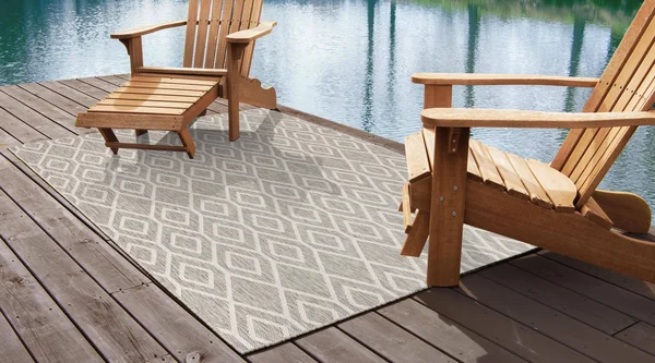 Jill Zarin Outdoor Turks and Caicos 7&10x22 x 10& Area Rug - Gray