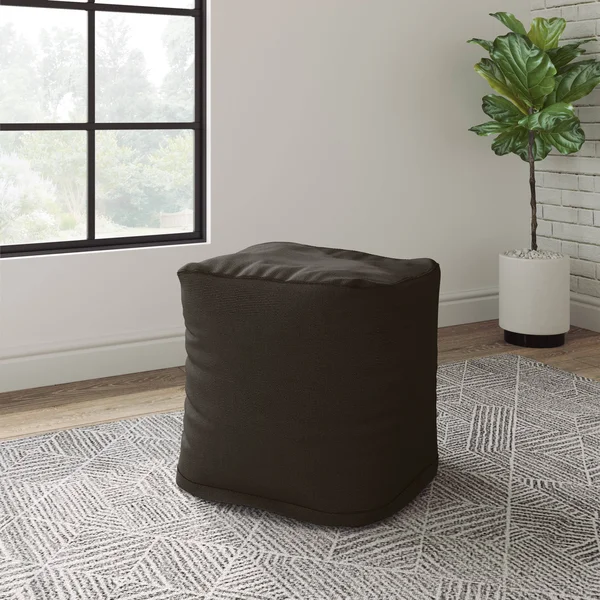 National Bernadette Square Outdoor Ottoman, Sunbrella Canvas Granite