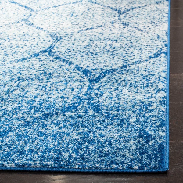 Safavieh Madison Rug Collection MAD604G - Navy - Silver - 11& x 11& Round