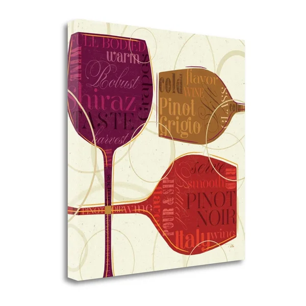 24x22 x 24x22 Colorful Wine II by Pela Studio Fine Art Giclee Print