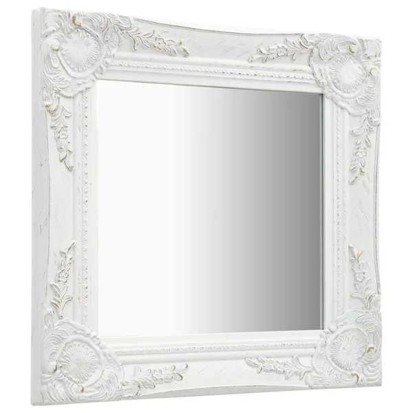 vidaXL Wall Mirror Baroque Style 19.7x22x31.5x22 White