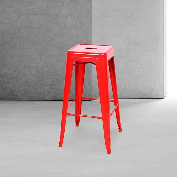 Marais A Cafe Bar Stool, Adult Unisex, Size: 17 W x 17 D x 30 H, Red
