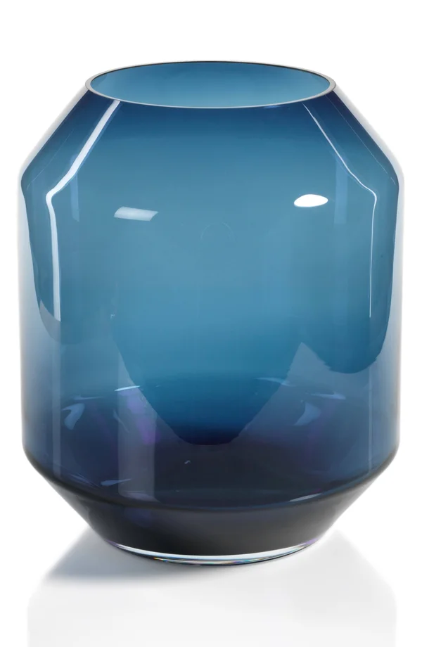 Zodax Costa Nova 14.25x22 Tall Glass Hurricane - Midnight Blue