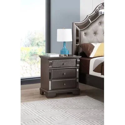 Noonan 3 Drawer Nightstand House of Hampton