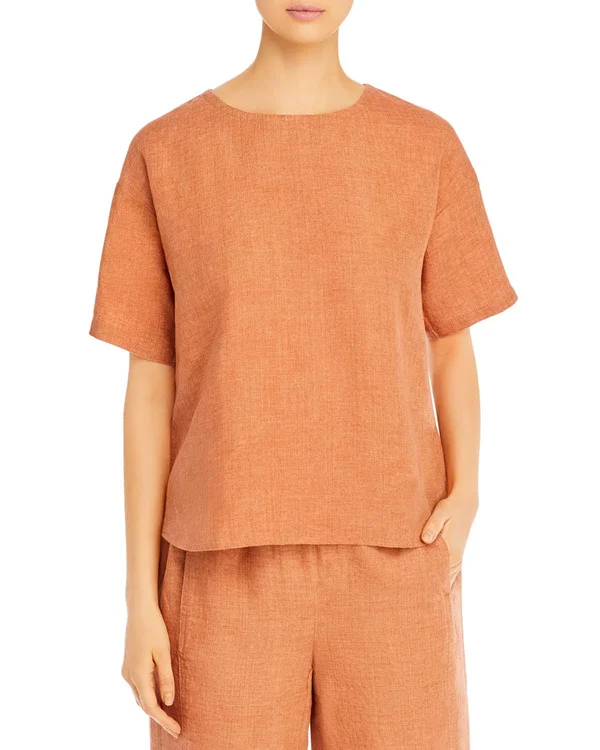 Eileen Fisher Petites Organic Linen Top