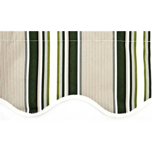 Aleko FAB20X10MSTRGR58 Retractable Awning Fabric Replacement 20 x 10 Feet Multi-Stripe Green