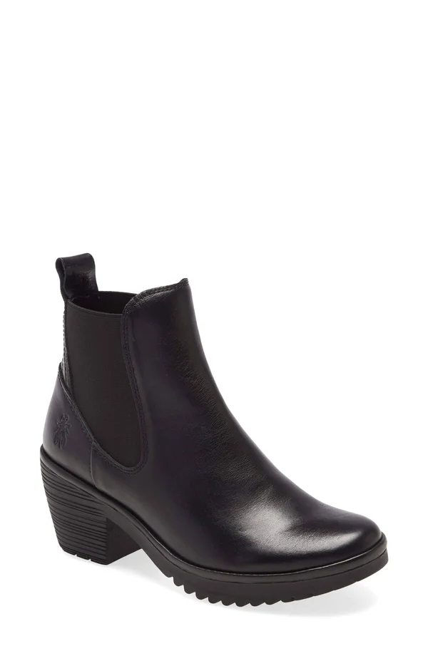 Fly London Wasp Leather Bootie - 37, Black