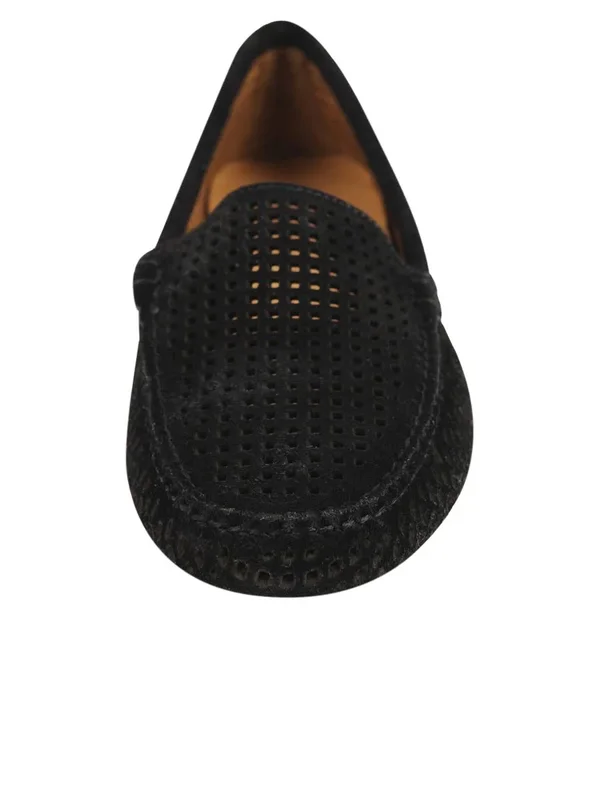 Patricia Green Barrie Driving Moccasin Black Suede, 9