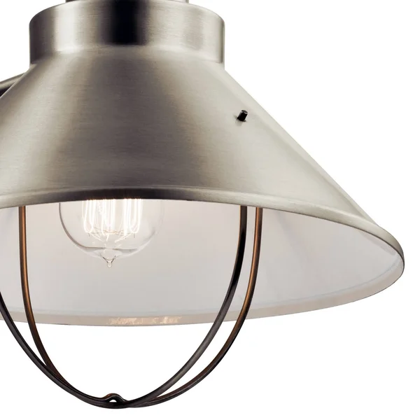 Kichler Seaside 1 Light Outdoor Wall Sconce - Brushed Nickel
