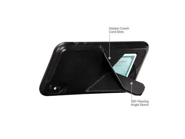 Sena Vista Leather Case with Stand for iPhone Xs Max Black