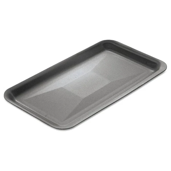Genpak Supermarket Trays Foam Black 10 3/4x22 x 5 3/4x22 x 1/2x22 125/Bag 4 Bags/Carton 10SBK