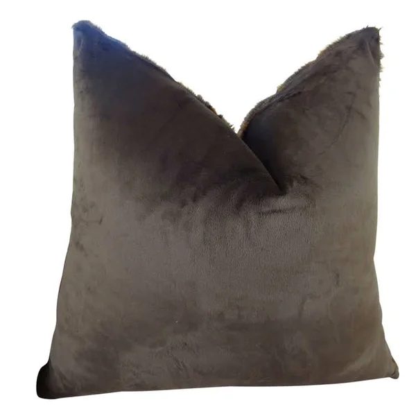 Plutus Fancy Brown Mink Handmade Throw Pillow