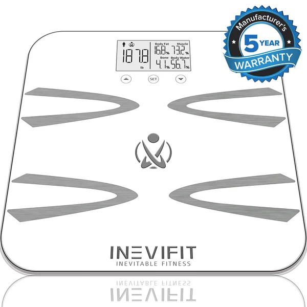 INEVIFIT Body-analyzer Scale, Highly Accurate Digital Bathroom Body Composition Analyzer, Measures Weight, Body Fat, Water, Musc