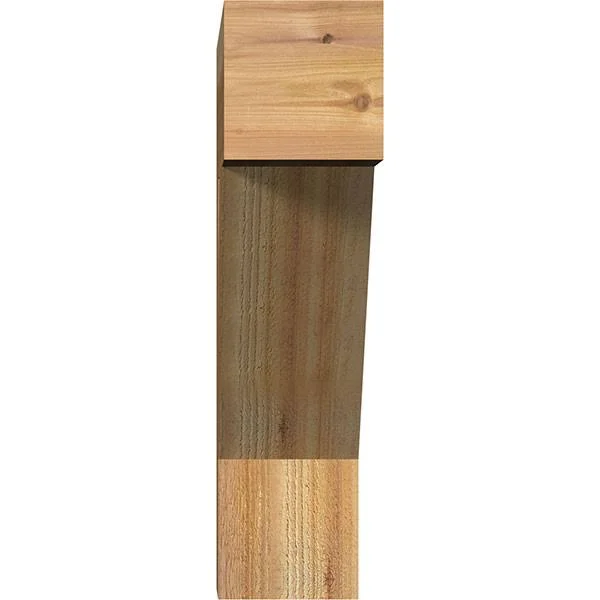 Ekena Millwork BKT06X24X24TRA05RWR 6x22W x 24x22D x 24x22H Traditional Block Rough Sawn BRACKET, Western Red Cedar