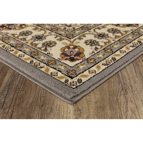 Crown Collection Modern Traditional Medallion Area Rug by Mod-Arte - 7&8x22 x 10&2x22 - Grey