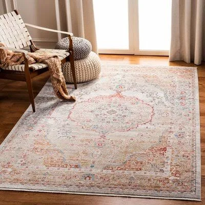 Mea-Mebara Oriental Beige/Orange Area Rug Bungalow Rose Rug Size: Rectangle 9' x 12'