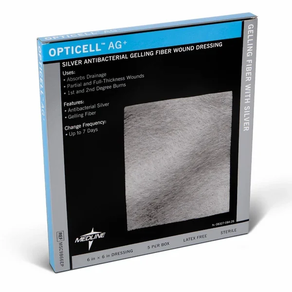 Opticell Ag+ Silver Antibacterial Gelling Fiber Wound Dressings msc9845epz
