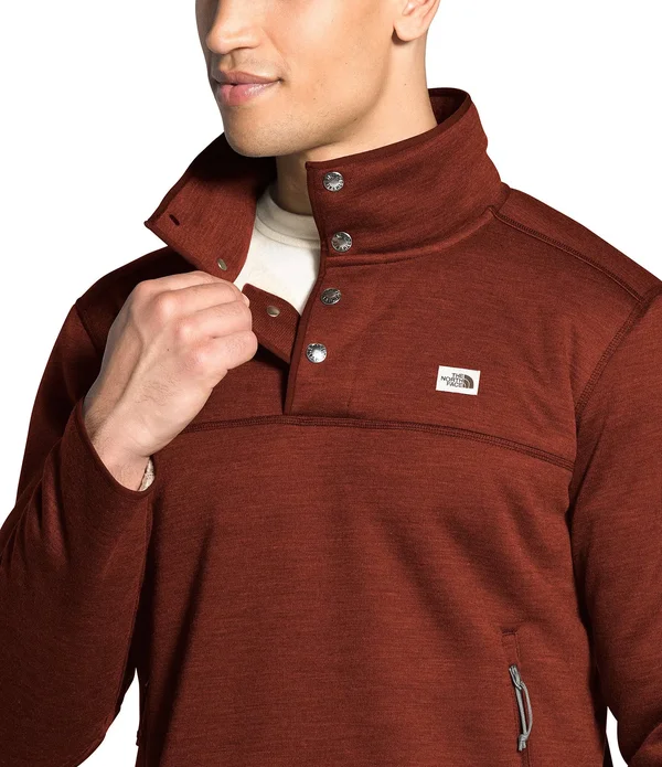 The North Face Sherpa Patrol 1/4-Snap Pullover - Men's Mallard Blue White Heather - S