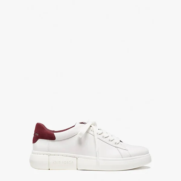 Kate Spade Lift Sneakers - Optic White/Grenache - 8