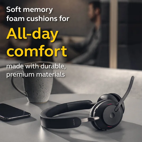 Jabra Evolve2 65 - USB-C UC Stereo with Charging Stand - Black