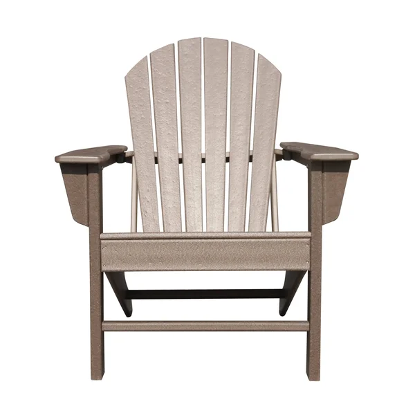 StarX Decor Teak Modern Plastic Outdoor Patio Adirondack Chair - 33.49x22×31.52x22×37.43x22 - Coffee
