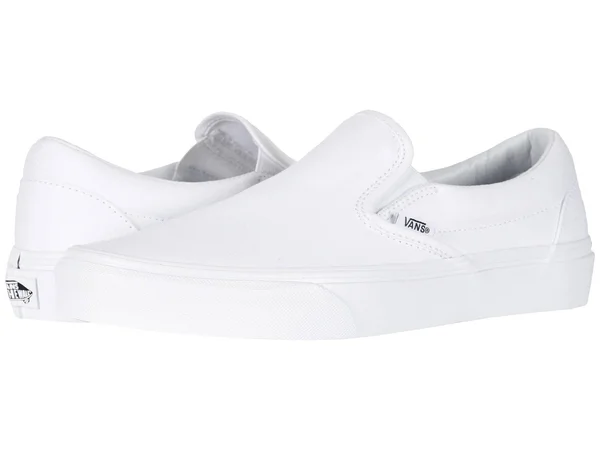 Vans Unisex Classic Slip-On Shoes True White Size Men's 4.5/Women's 6