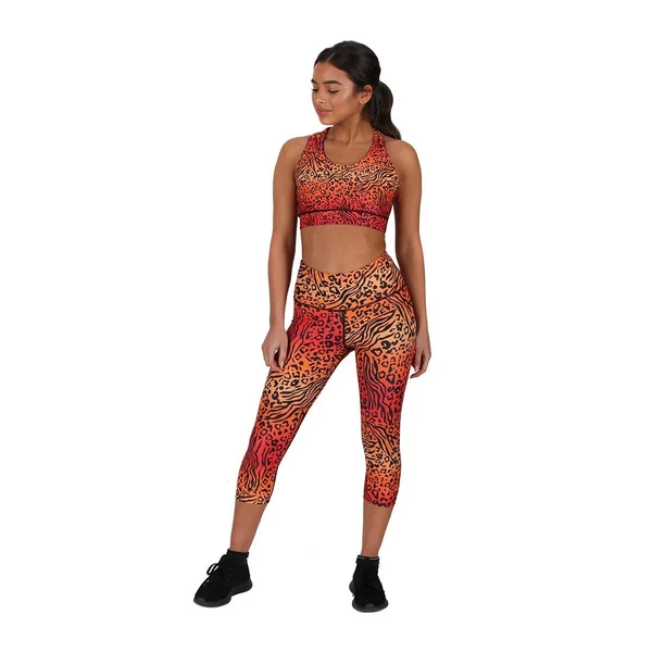 Sahara Sunset Capri - Tikiboo XXXL, Orange, Cropped Leggings