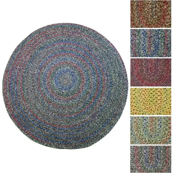 Rhody Rug Sophia Indoor/Outdoor Braided Rug - Sand 10& x 13& Oval