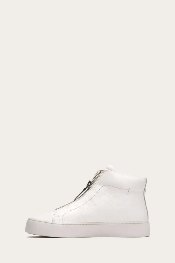 Frye Lena Zip High Women Shoes in White Size 10