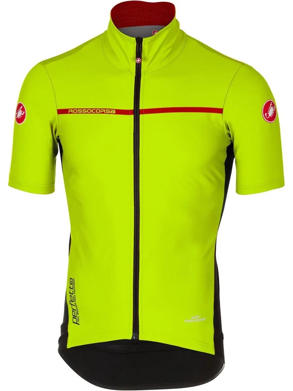 Castelli Perfetto Light 2 Short-Sleeve Jersey - Men's Yellow Fluo, S