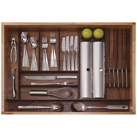 Hafele Fineline Refillable Roll Wrap Holder Drawer Organizer - Finish Birch