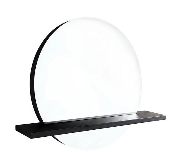 Rilen 22x22 Diameter Mirror & Shelf, Midnight Oak
