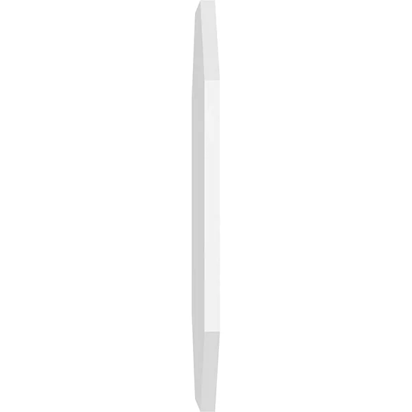 Ekena Millwork GVPOV34X4001SN 34x22W x 40x22H Vertical Elongated Octagon Surface Mount PVC Gable Vent: Non-Functional, w/ 3-1/2x