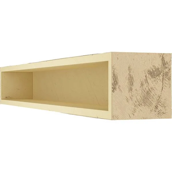Ekena Millwork MANURW04X08X36PP 4x22H x 8x22D x 36x22W Riverwood Faux Wood Fireplace Mantel, Natural Pine