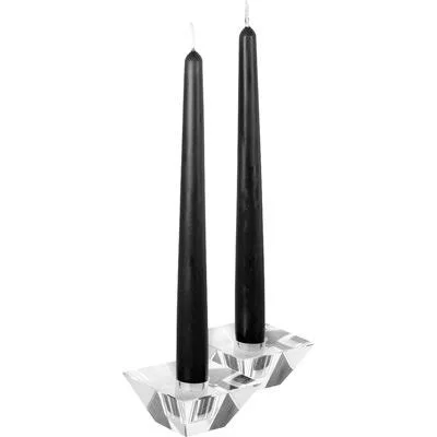 12 Piece Unscented Taper Candle Set The Party Aisle Size: 12x22 H x 0.75x22 W x 0.75x22 D - Color: Black, Pack Size: 100