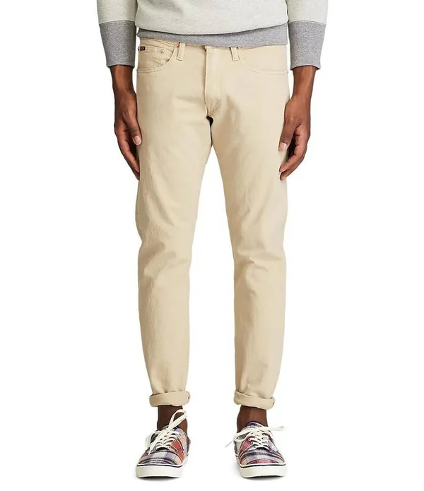 Ralph Lauren Men's Varick Slim Straight Jean - Size 29 in Hudson Light Khaki