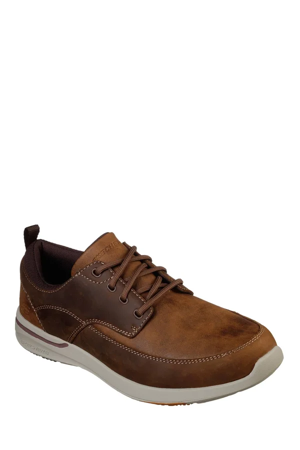 Men's Skechers Relaxed Fit Elent Leven Boat Shoe - Size: 8, Brown