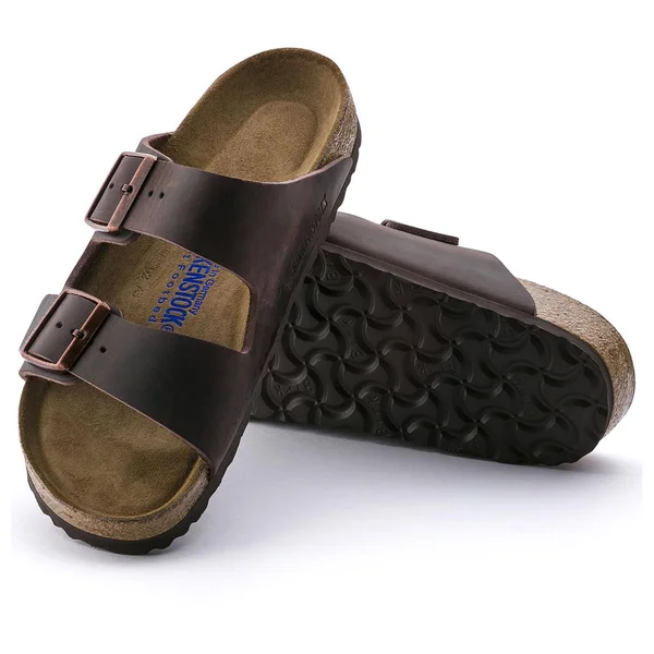 Birkenstock Arizona Oiled Leather Habana Two-Strap Sandals