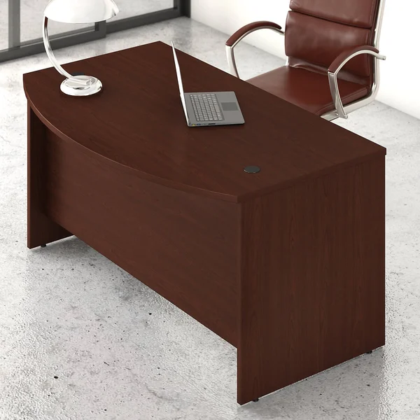 Bush Business Furniture Studio C 60W x 36D Bow Front Desk, White